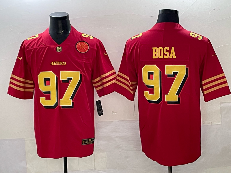 Men San Francisco 49ers 97 Bosa Red Nike Limited NFL 2025 Jersey 001
